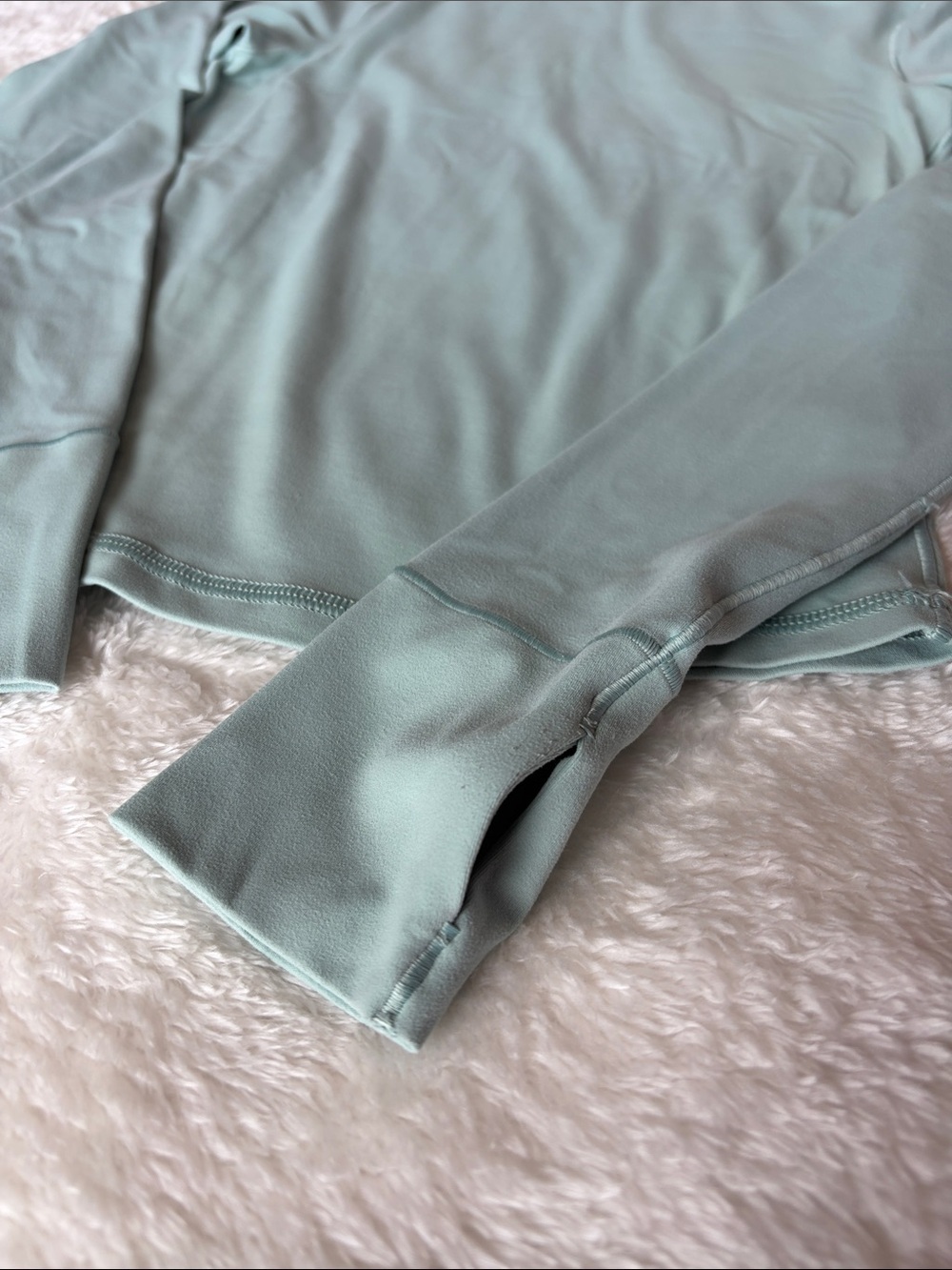 OFFLINE by Aerie Mock Neck Long Sleeve Active Top | Sage Green | Size XS - Picture 3 of 7